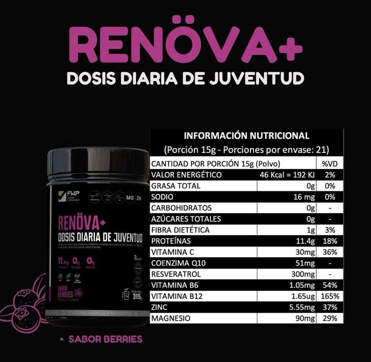 Colageno hidrolizado RENÖVA + Belleza desde adentro